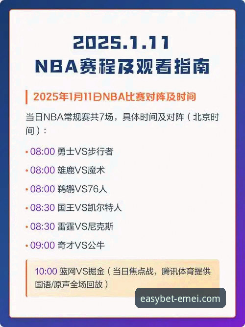 NBA焦点战复盘与易倍体育平台观赛体验完整指南
